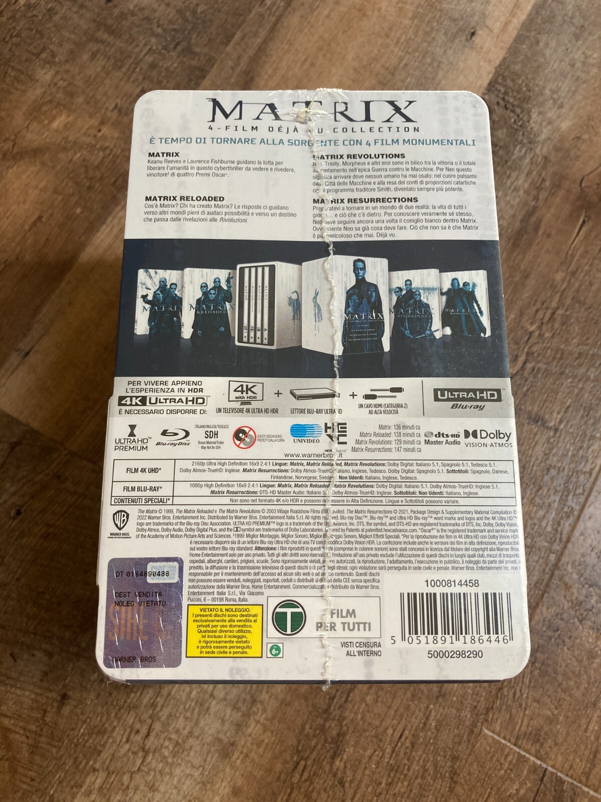 The Matrix 4-Film Deja Vu Steelbook Collection (4K UHD + Blu-ray, Region Free)