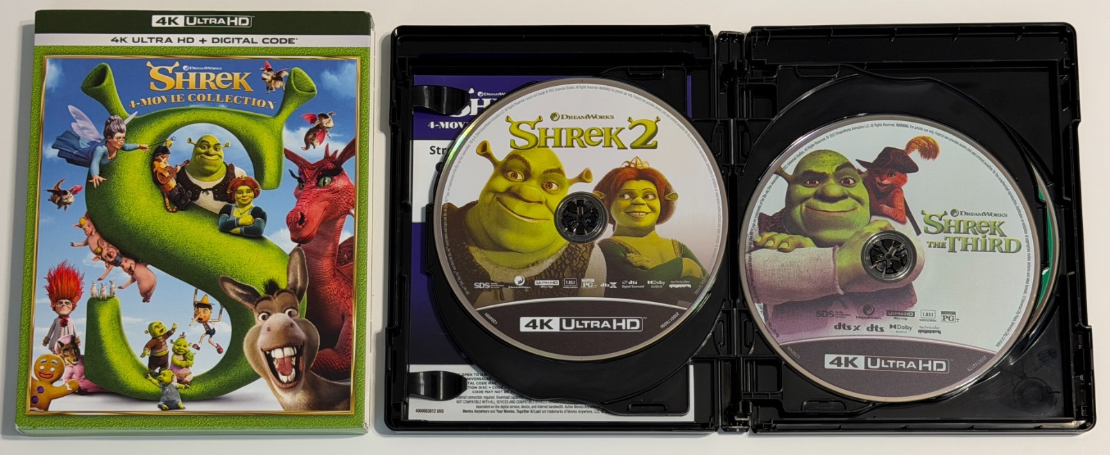 Shrek 4-Movie Collection [4K UHD] Like New, Digital Code Included- Ships in Box!