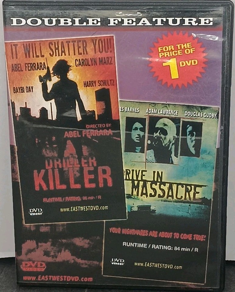 Driller Killer / Drive In Massacre (DVD) Double Feature **Good**