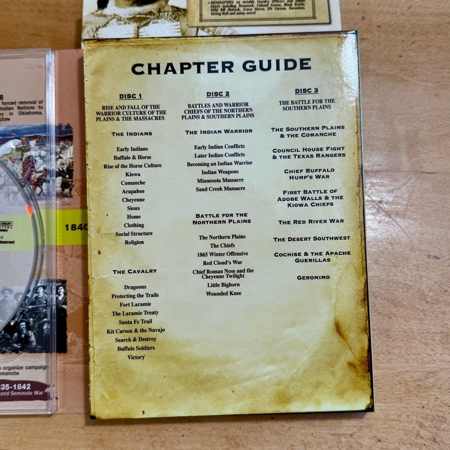 The Great Indian Wars 1540-189 5 Part 3 Disc DVD set