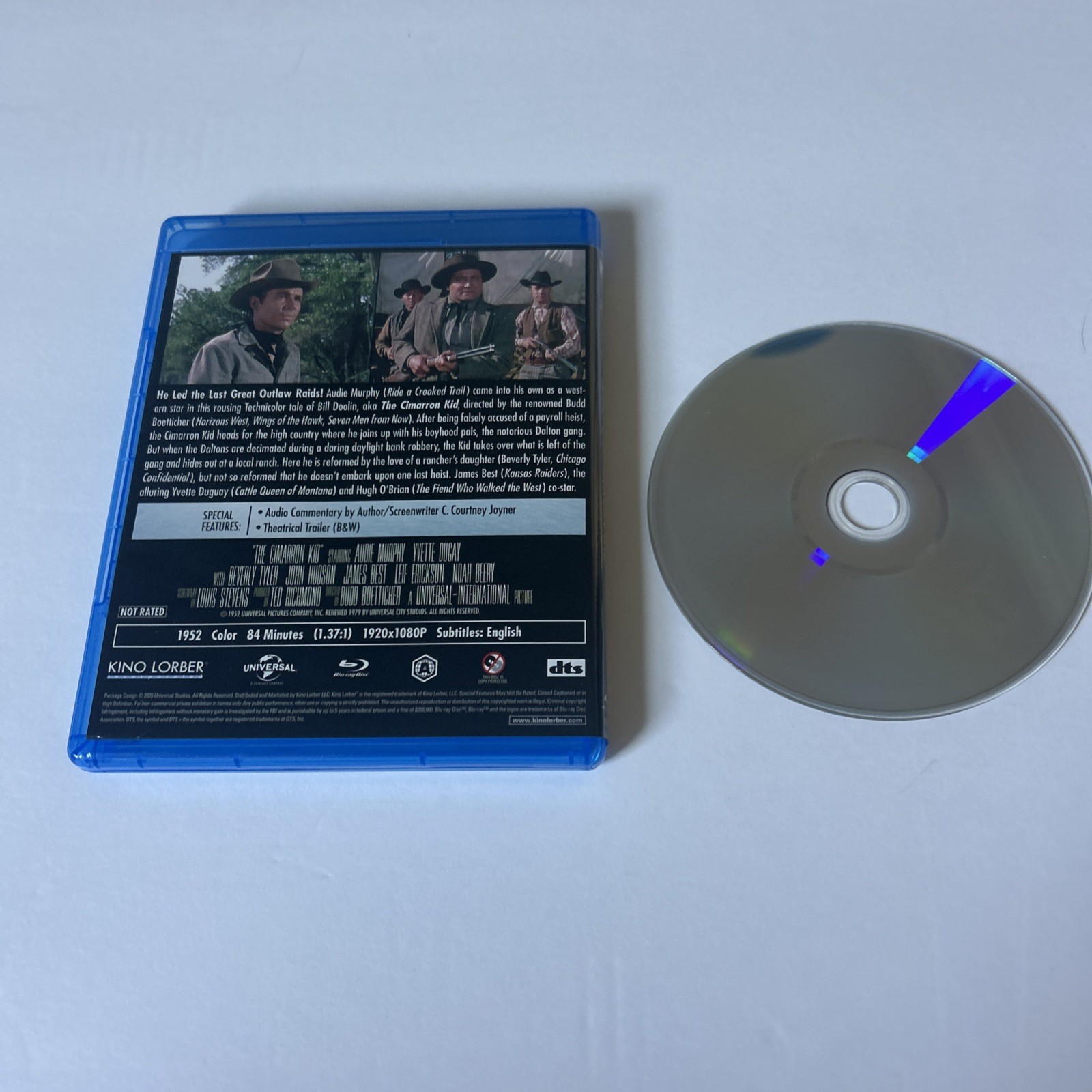 Kino Lorber NR The Cimarron Kid Blu-ray-Audie Murphy-Yvette Dugay-bonus-Western