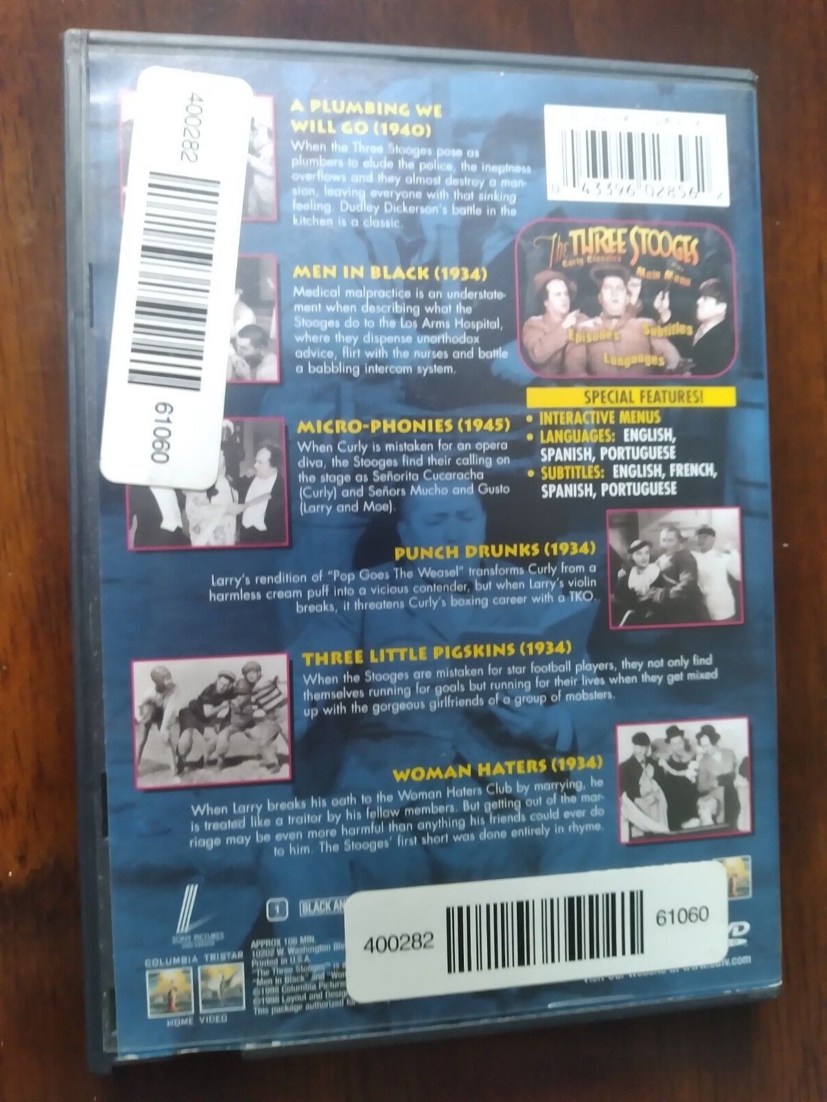 Three Stooges: Curly Classics – 1998 DVD – 6 Episodes – 108 Minutes – VGC