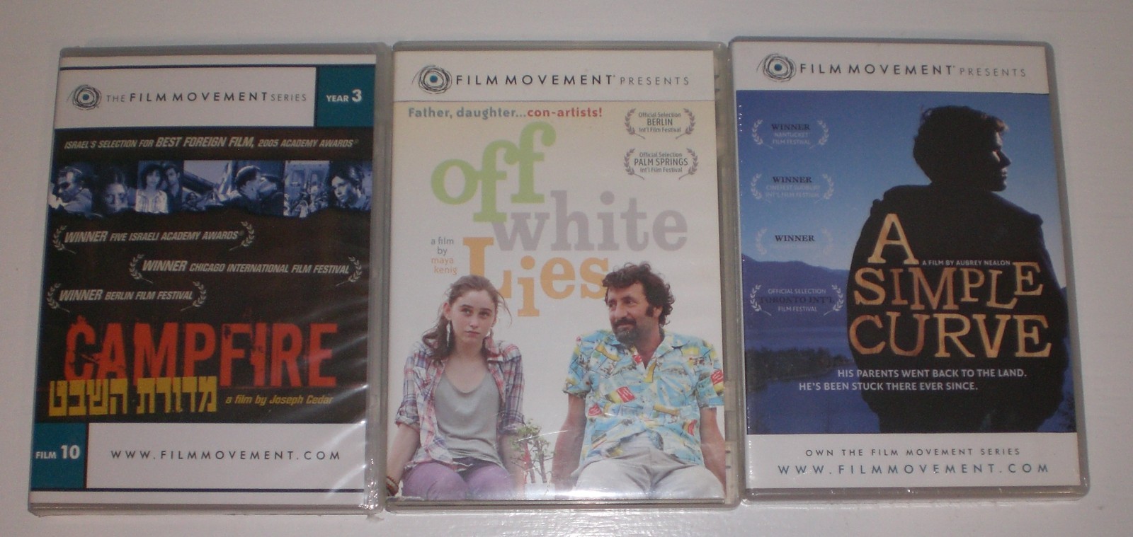 3 dvd lot – Campfire, Off White Lies, A Simple Curve – foreign language drama