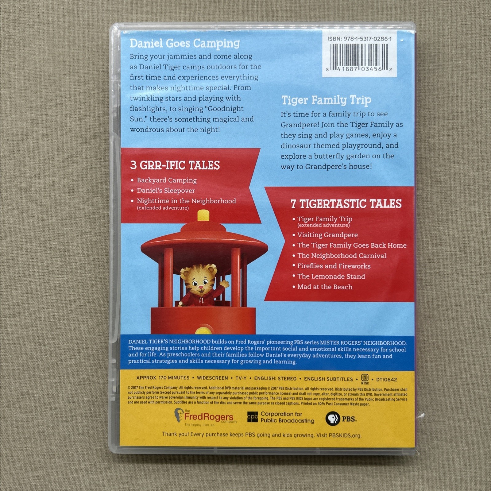Daniel Tiger’s Neighborhood: Goes Camping / Family Trip (DVD 2017 10 Eps.) Pre-K