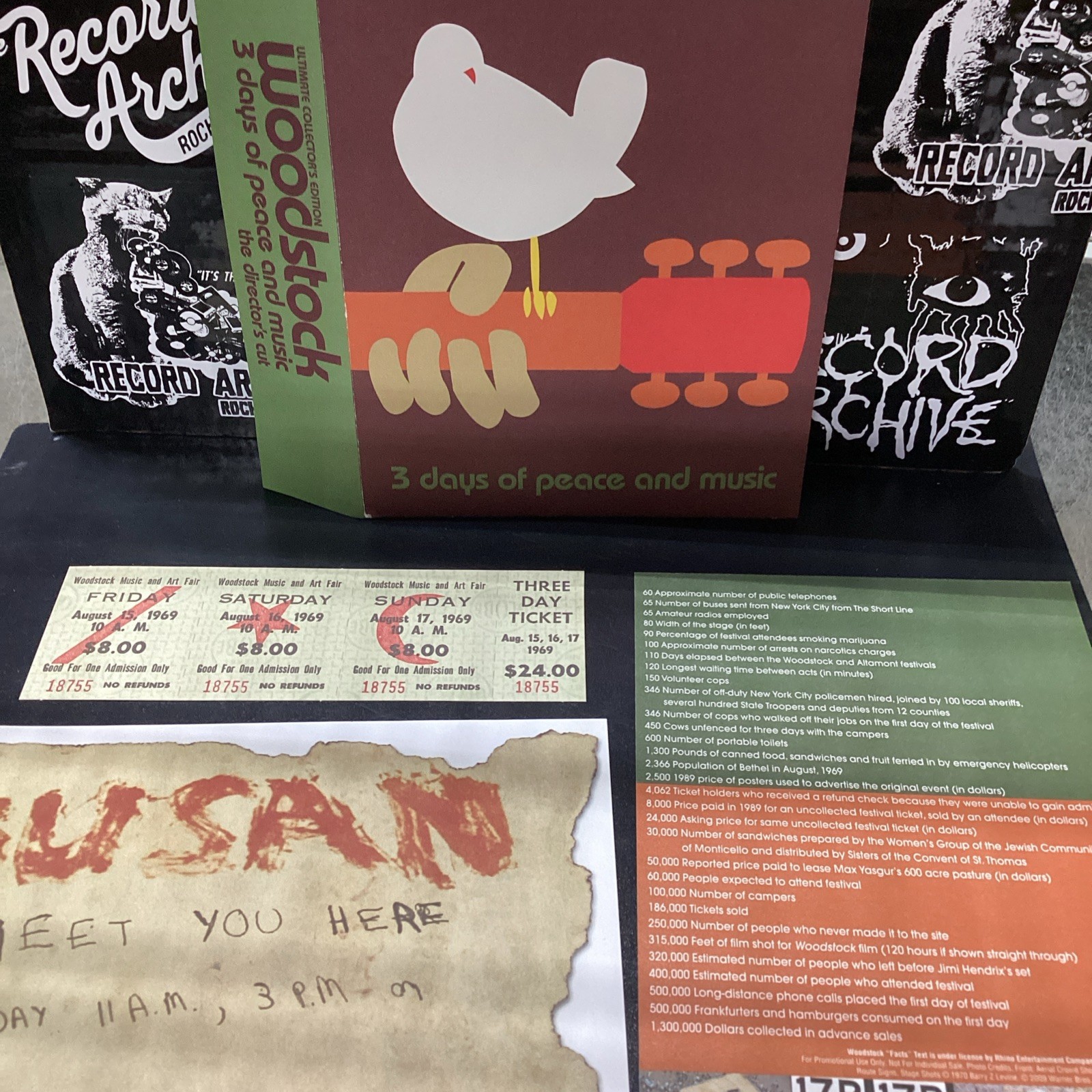 Woodstock 40th Anniversary Ultimate Collector’s Edition 3 DVD Set & Collectibles
