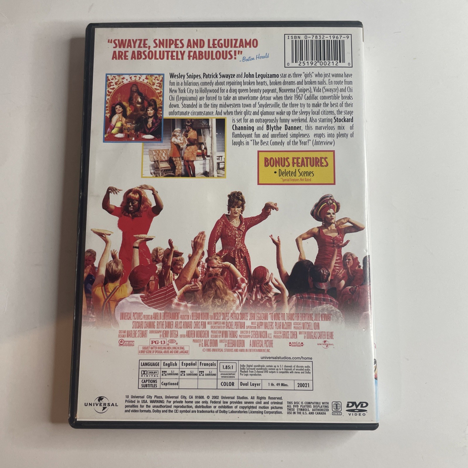 To Wong Foo, Thanks for Everything! Julie Newmar – DVD – Wesley Snipes –