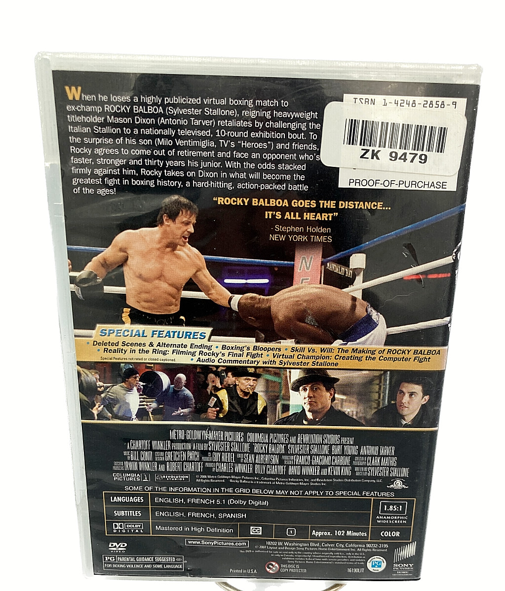 Rocky Balboa (2006), DVD Movie, Sony Pictures Home Ent. (2007), Stallone