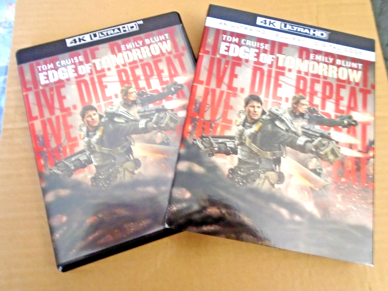 Edge of Tomorrow-4K and Bluray,With Slipcover,T.Cruise,Emily Blunt,No Digital
