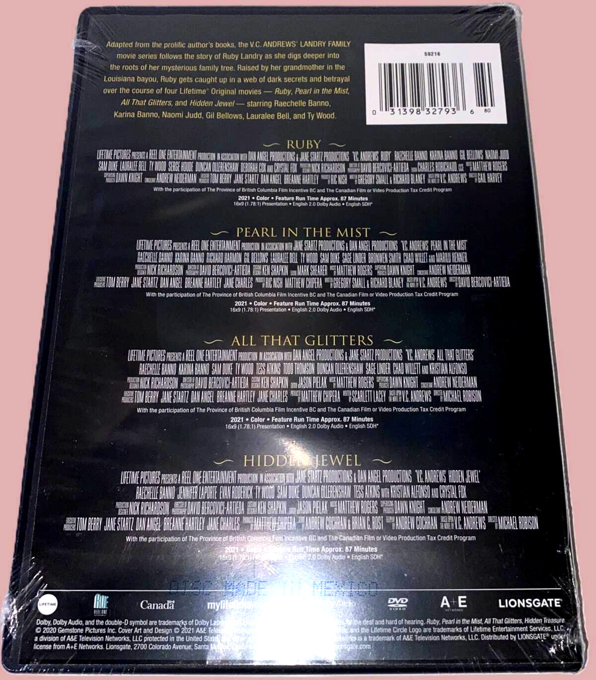 NEW LIFETIME V.C. ANDREWS LANDRY FAMILY 4 MOVIE MADE FOR TV SERIES DVD SET 2021