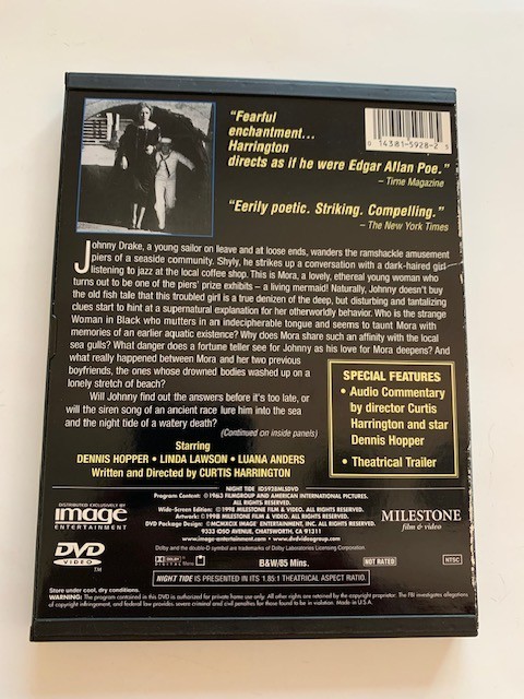 NIGHT TIDE DVD – SIGNED BY THE DIRECTOR CURTIS HARRINGTON