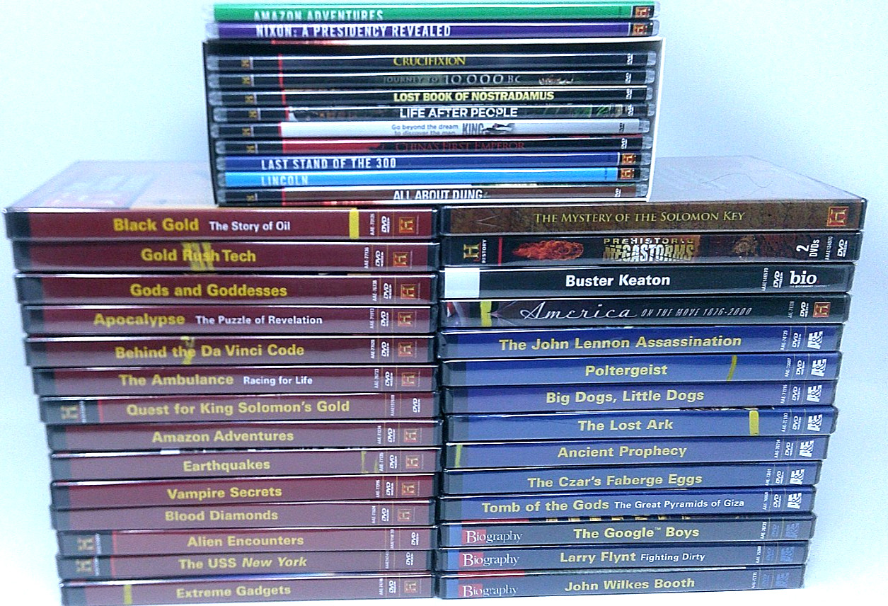 LOT OF 39 A&E HISTORY CHANNEL DVDS – BRAND NEW DVD LOT