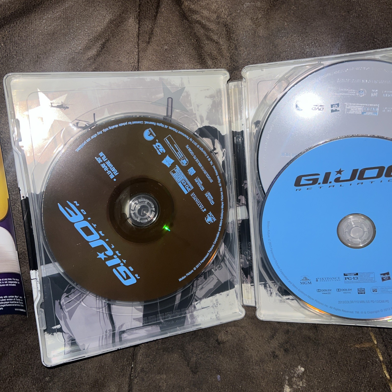 GI Joe Retaliation Movie (3D/Blu/DVD 2013) Limited Edition 3-Disc Steelbook OOP