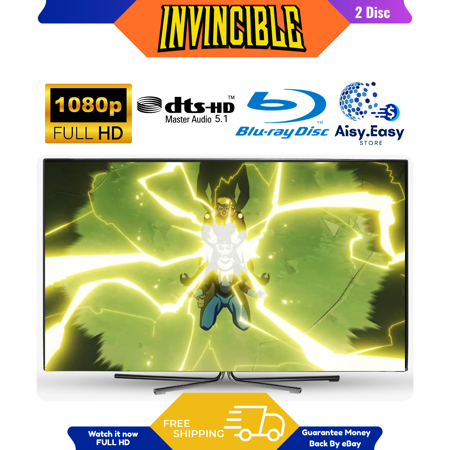Invincible Complete Season 1-3 (2025) Animation 6-Discs Region Free Blu Ray