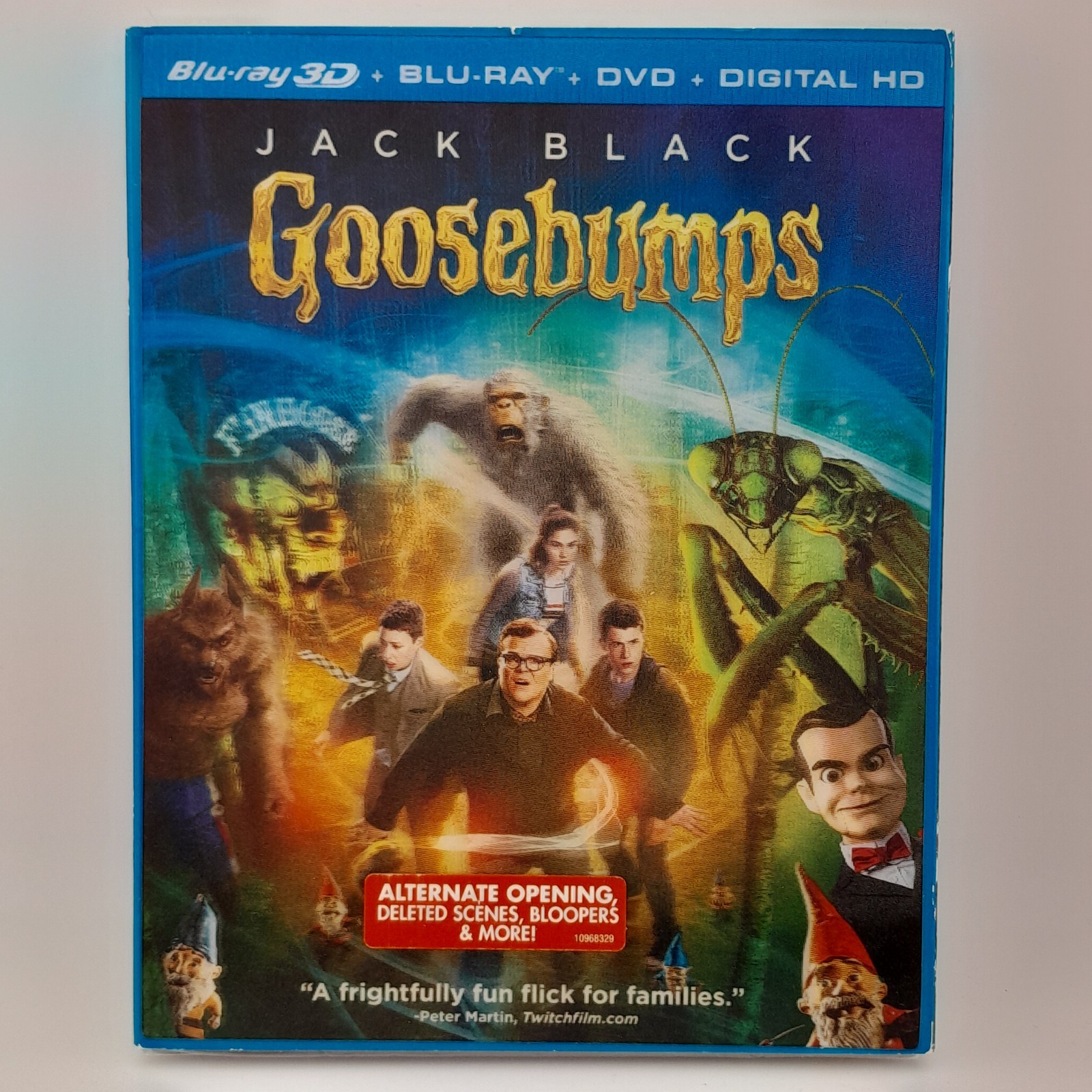 Goosebumps Blu-ray 3D + Blu-ray + DVD Jack Black Slappy Horror Movie NEW SEALED