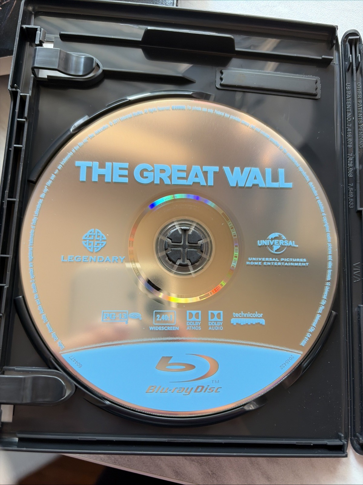 The Great Wall (4K Ultra HD, Blu-ray 2017) With Slipcover!! No Digital Code