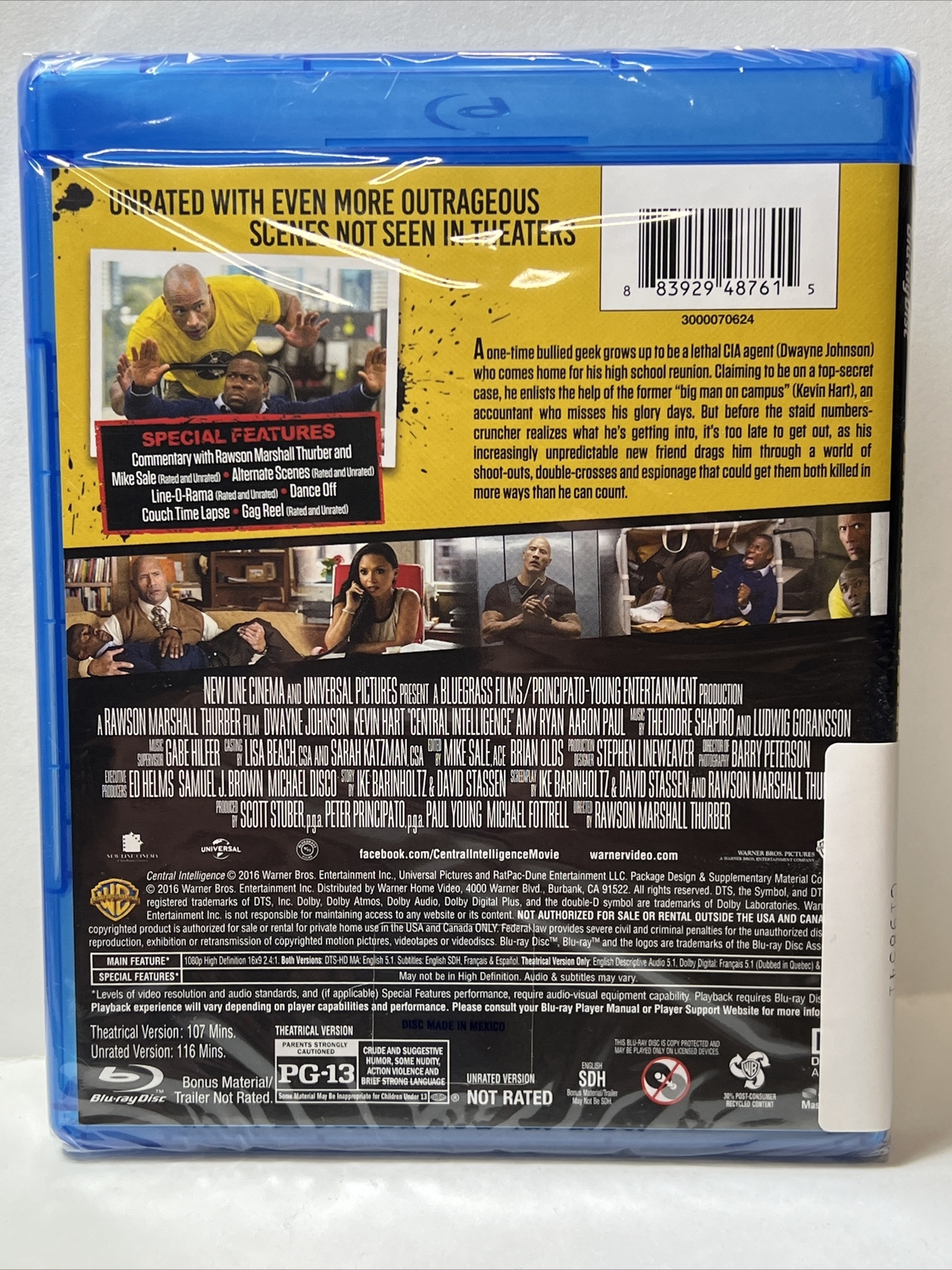 Central Intelligence (Blu-ray, 2016)