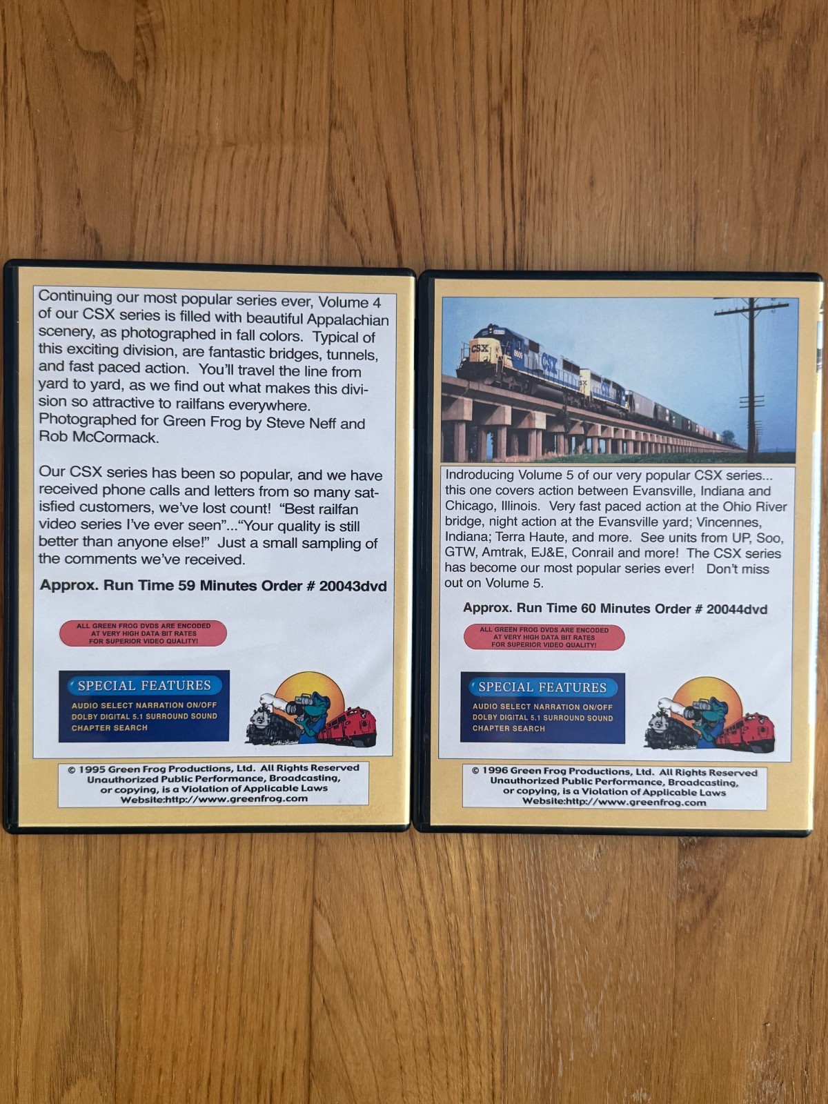 CSX in the 1990’s #1-5 5DVD Train Railroad Railfan EXTREMELY RARE OOP Chessie