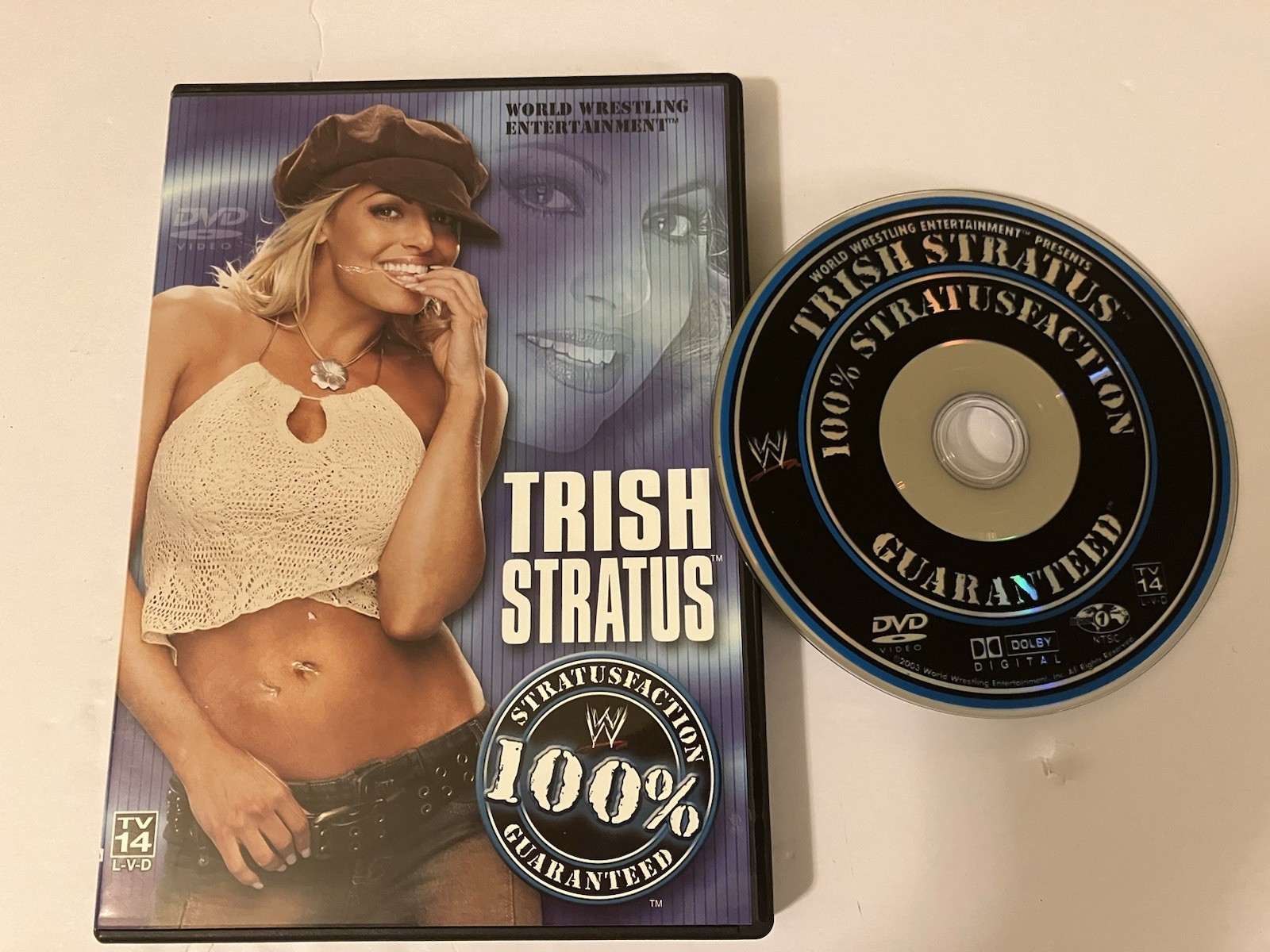 WWE TRISH STRATUS 100% STRATUSFACTION GUARANTEED DVD 2003 DIVA OF THE DECADE