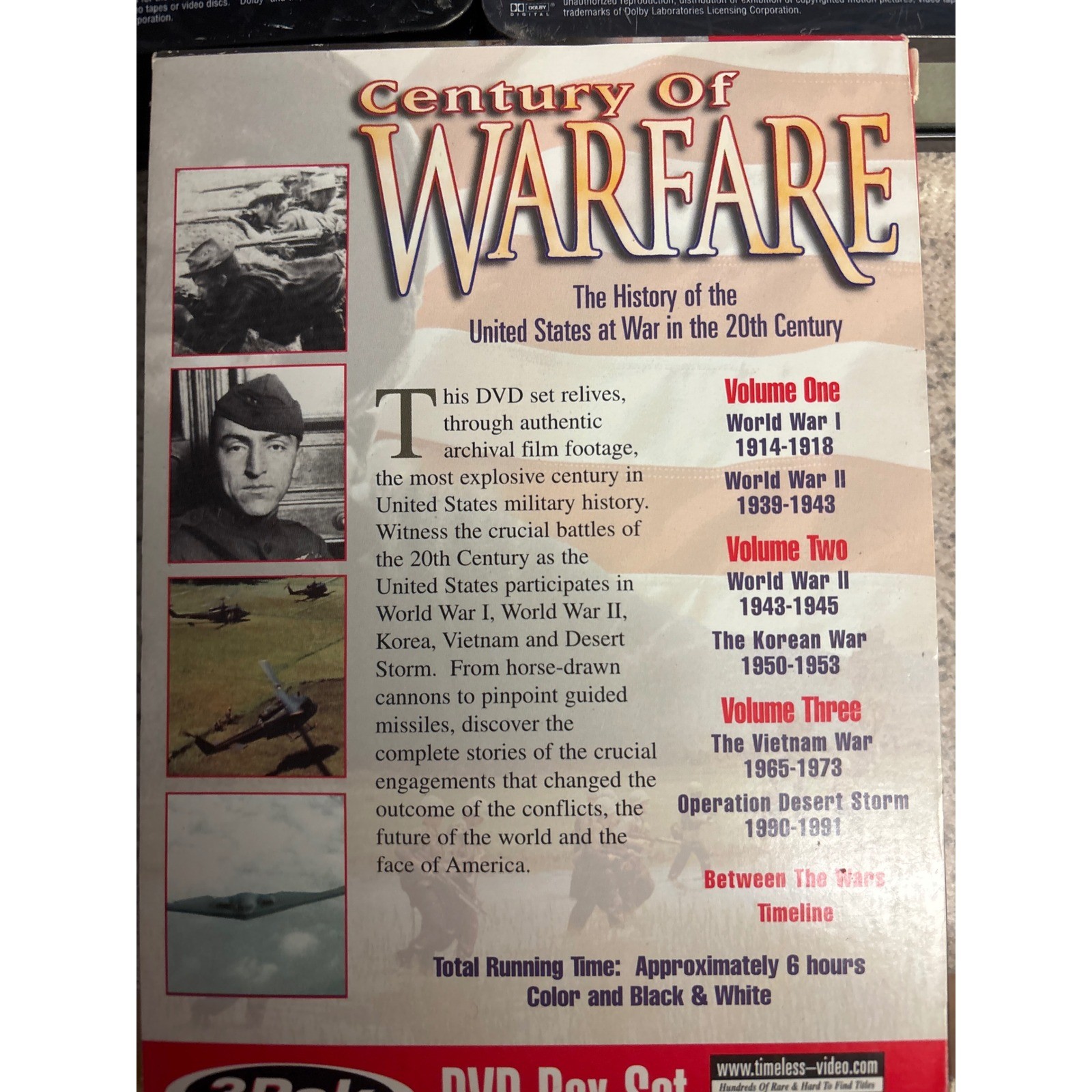 Lot (3)Military History DVD WWII Battlefront Vietnam War Century of Warfare Tins