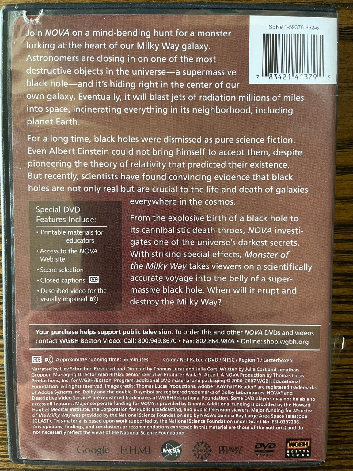 MONSTER of the MILKY WAY DVD 2006 NOVA Supermassive Black Hole Liev Schreiber:VG