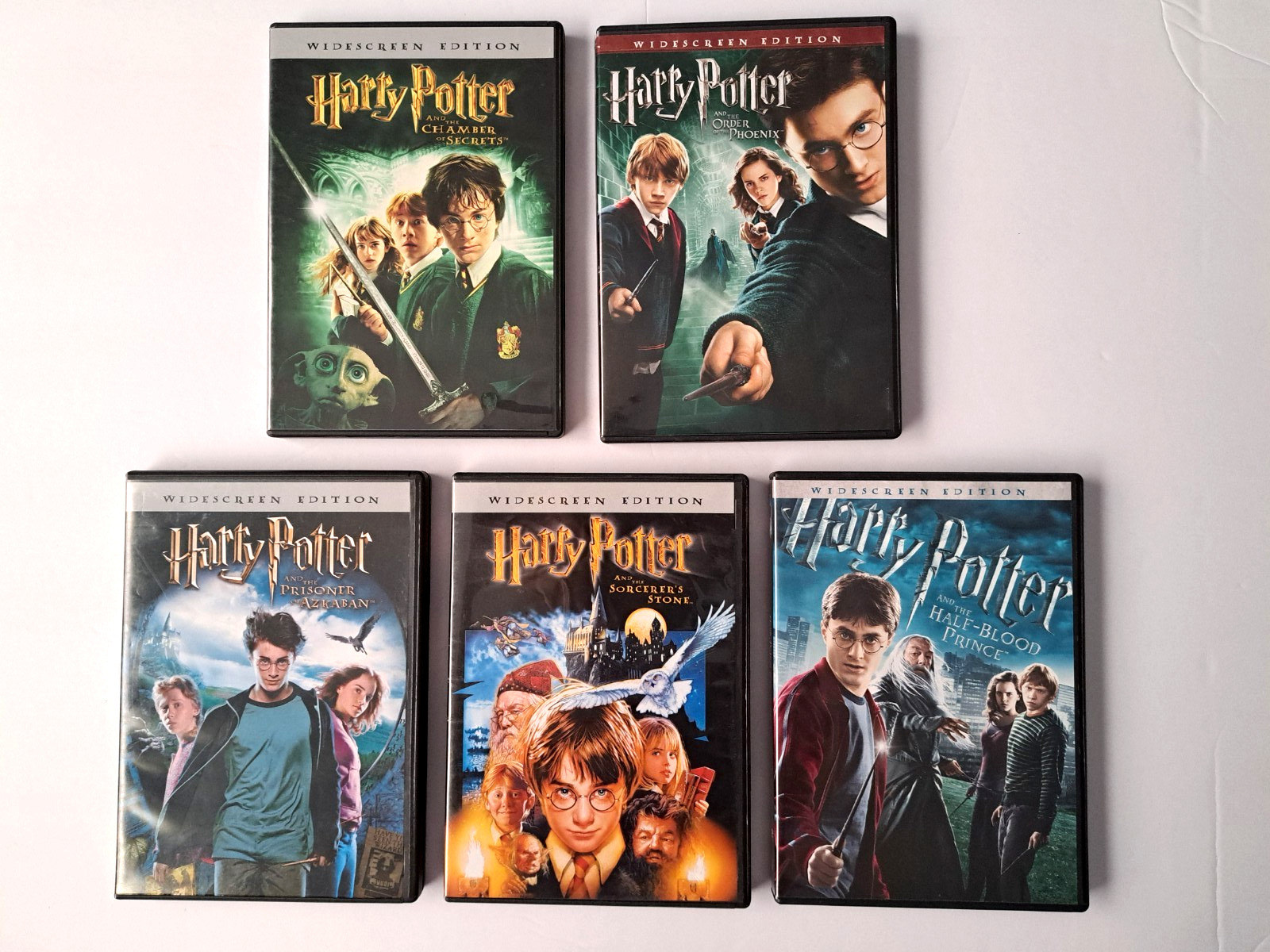 Lot of 5 – Harry Potter Wide Screen DVD Movies-see description for Titles