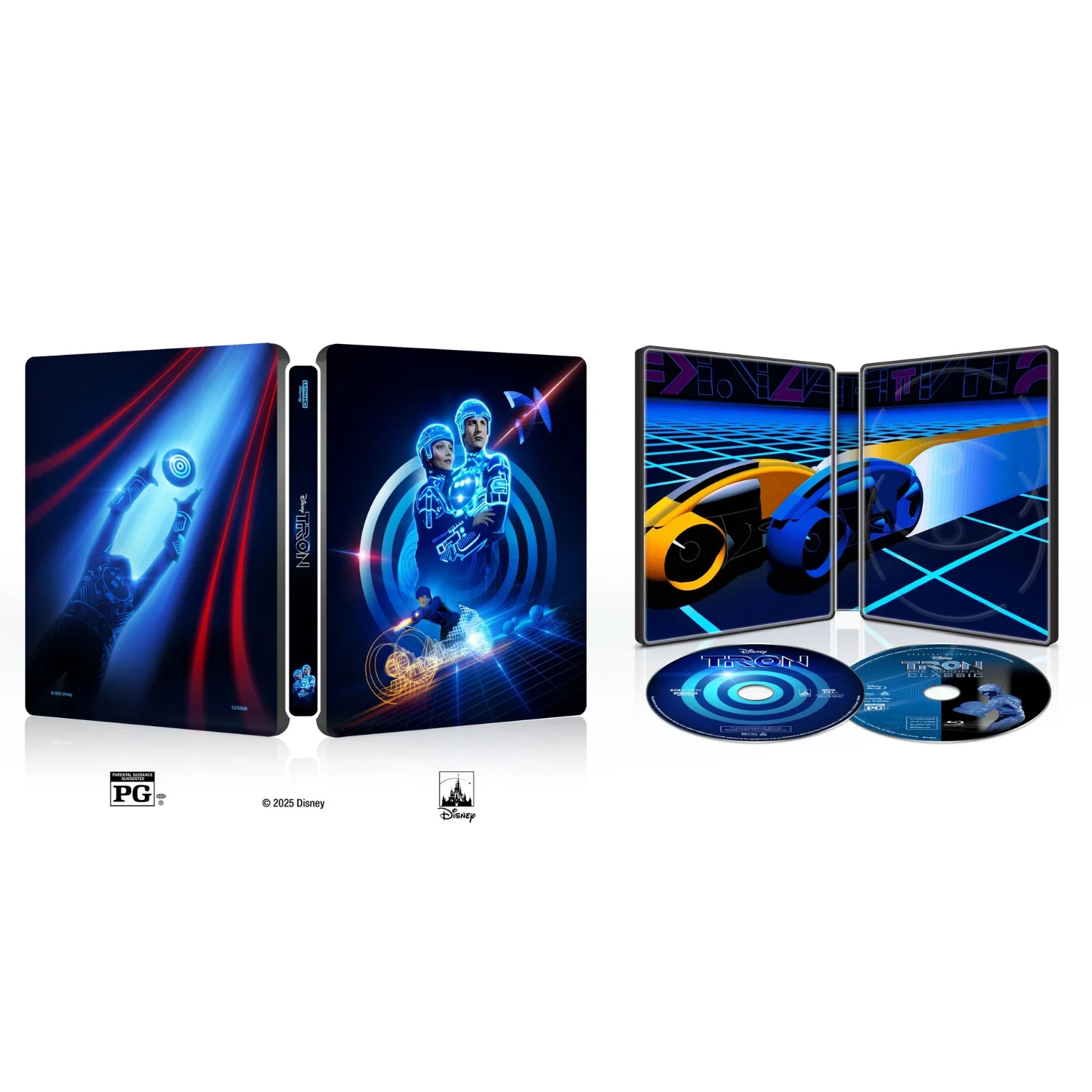 Hoppers 4K & Tron Ares 4K & Tron Legacy 4K & Tron 4K (4x DISNEY STEELBOOK)