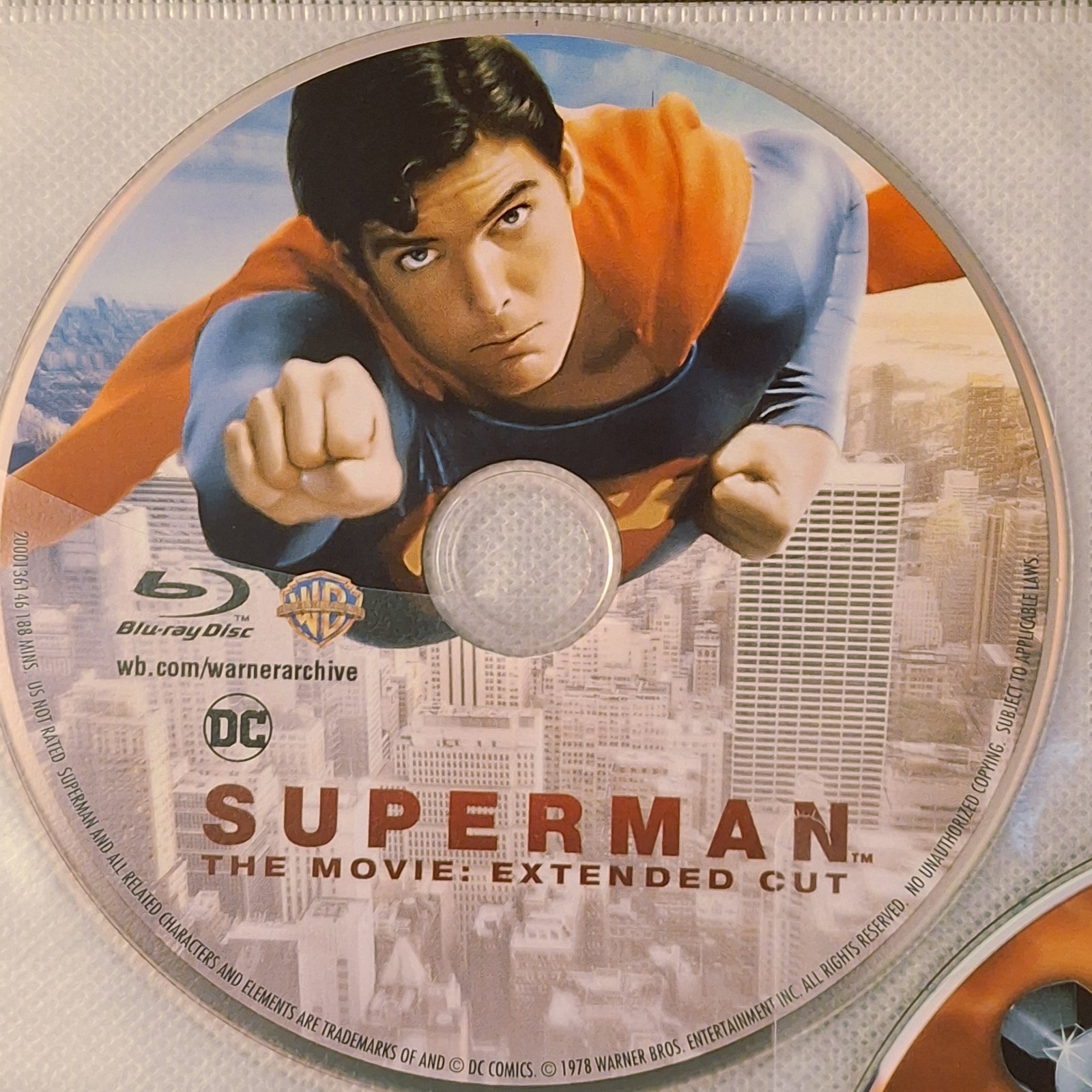 Superman 7-Disc Lot Reeve Donner Extended Supergirl Blu-ray DVD DISC ONLY