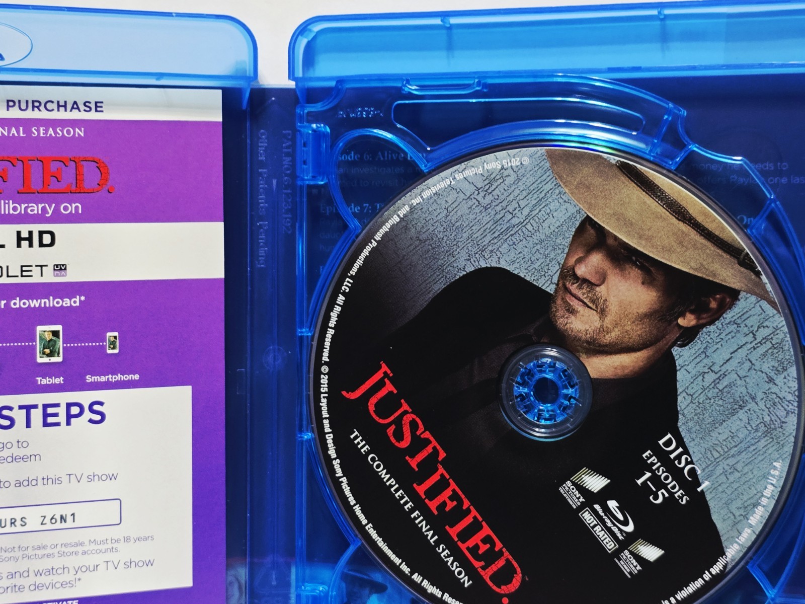 Justified: The Final Season (Blu-ray+Digital, 2015) Timothy Olyphant – Like New