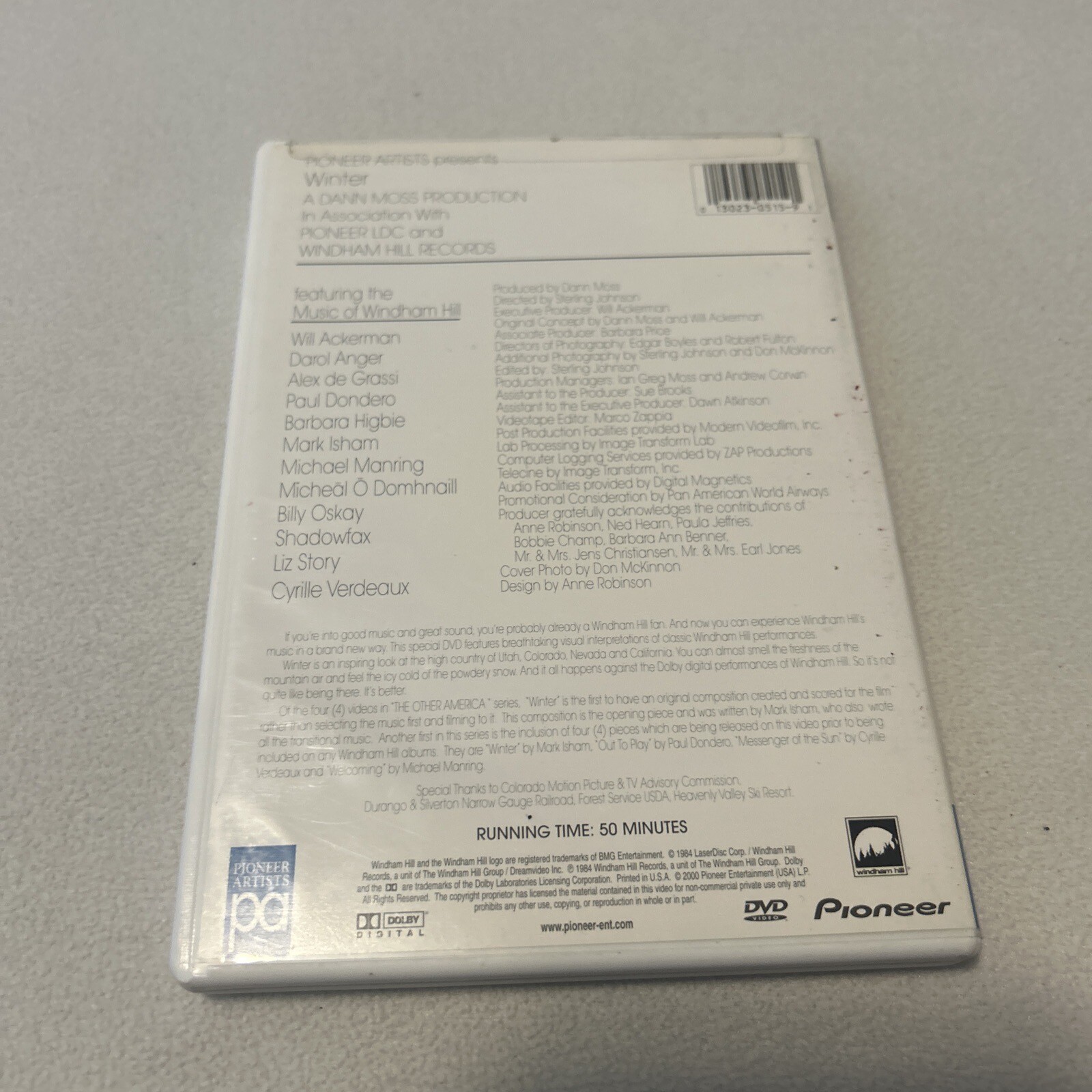 Windham Hill Winter DVD Will Ackerman, Darol Anger, Barbara Higbie, Mark Isham