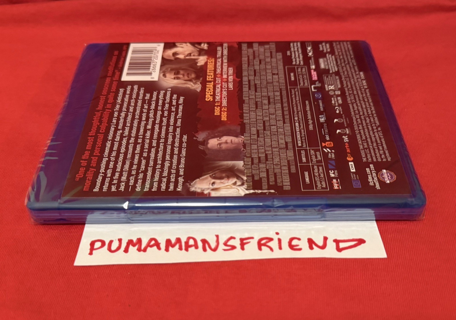 THE HOUSE THAT JACK. BUILT Rare SCREAM FACTORY Blu-Ray BRAND NEW 2018 OOP
