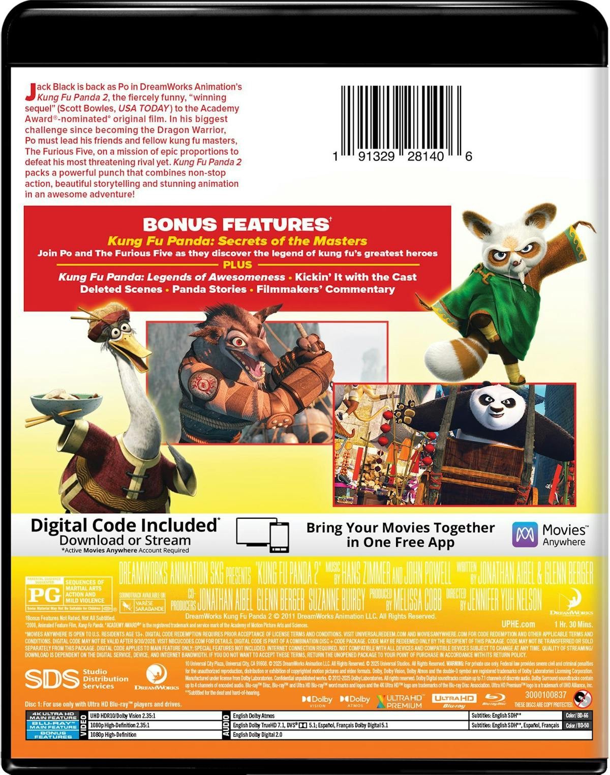 Kung Fu Panda 2 4K UHD Blu-ray NEW