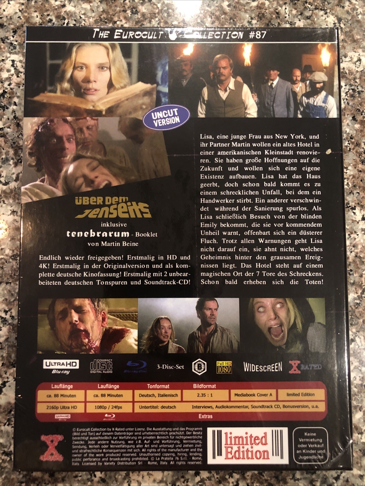 The Beyond 1981/Uber Dem Jenseits/4K/Blu Ray/CD/German/Italian Language Only