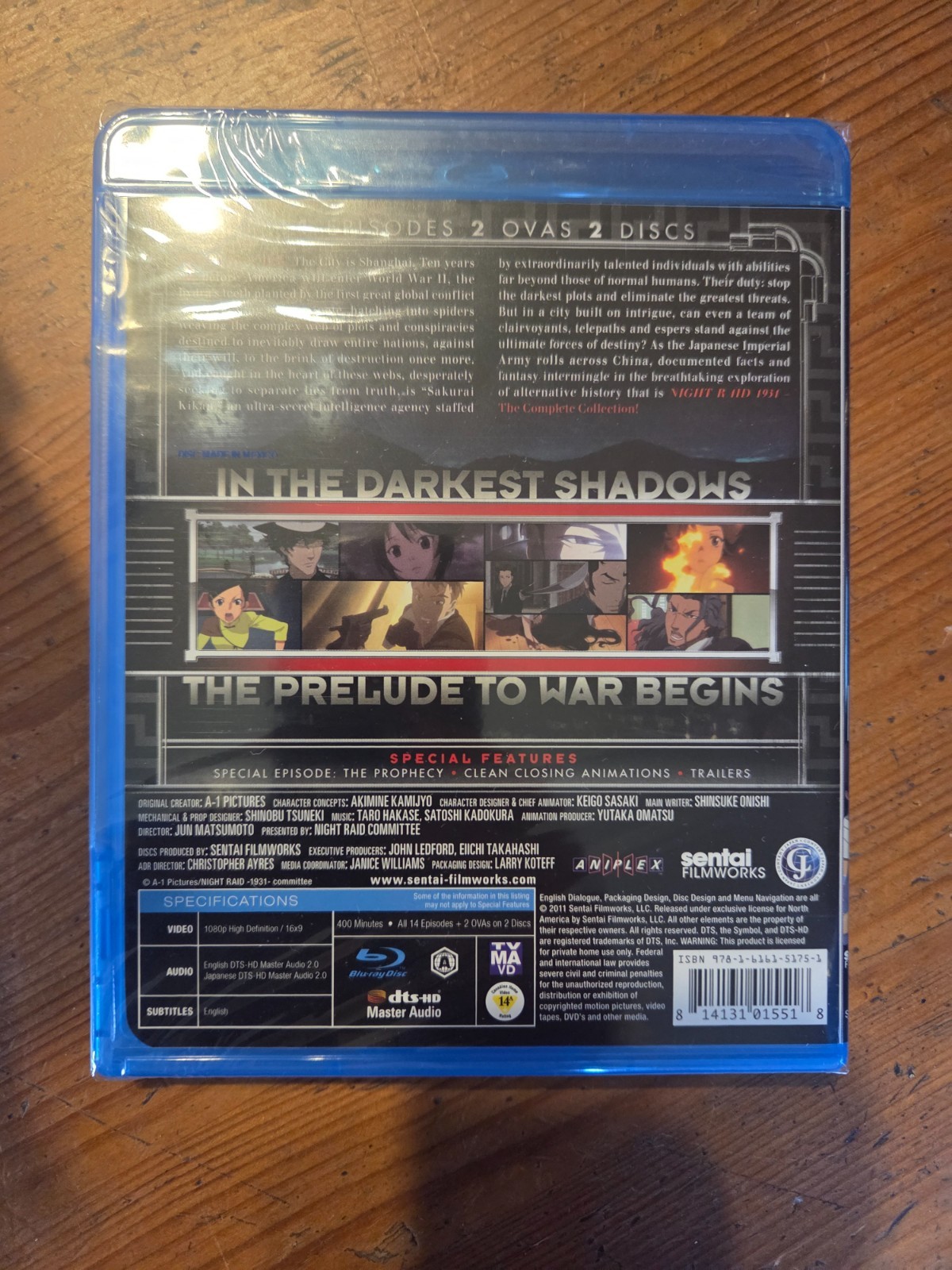 Night Raid 1931: Complete Collection Blu-ray NEW SEALED