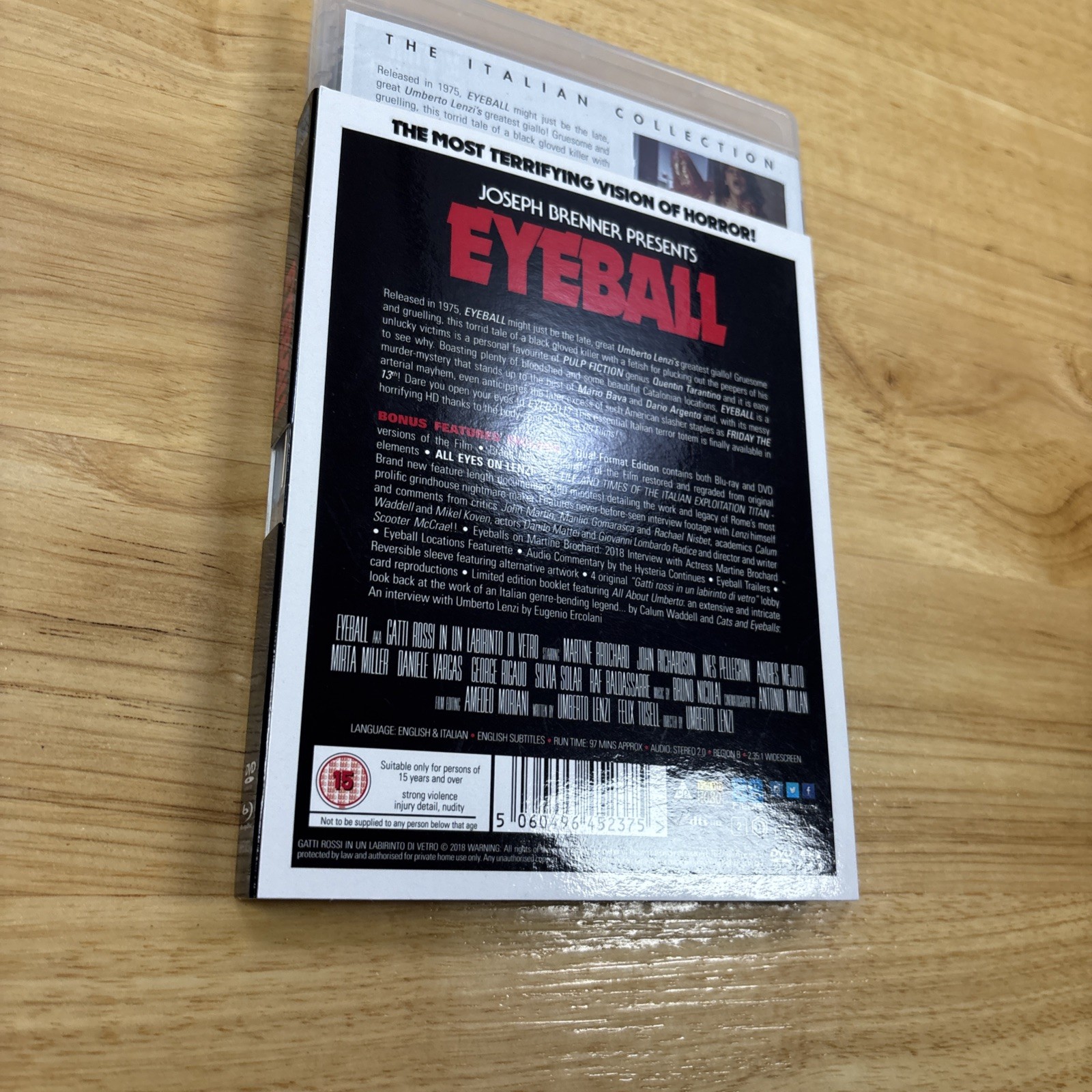 EYEBALL – 1975 (Blu-ray, DVD, Region Free, 88 Films) Slipcover Booklet Cards OOP
