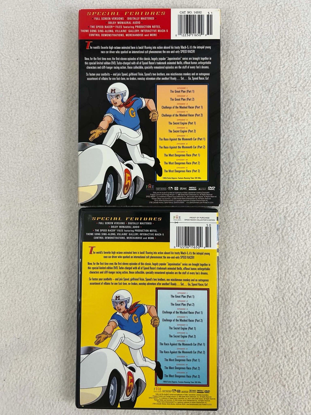 SPEED RACER (1967) Episodes 1-11 : Limited Collector’s Edition | 2003 DVD