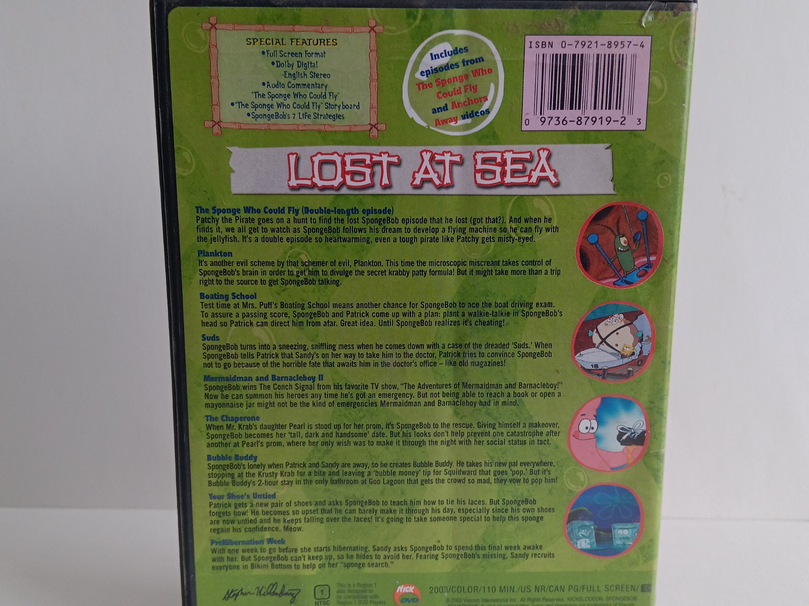 Nickelodeon -3 Dvd Lot-Spongebob Square Pants- 303 Minutes Of Classic Episodes