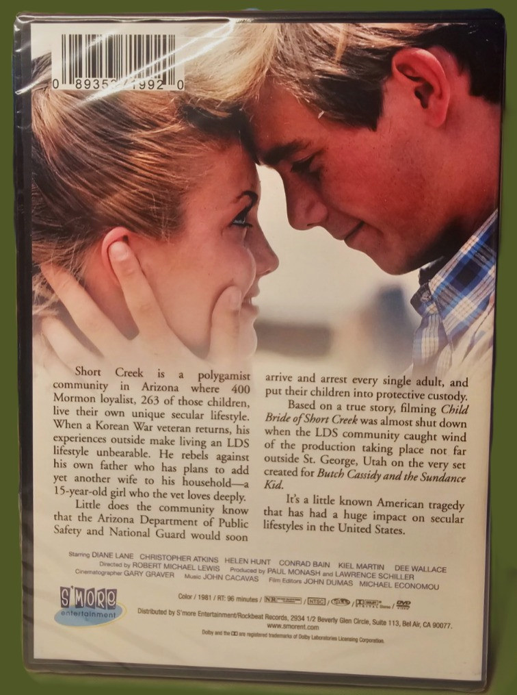 NEW OOP DIANE LANE CHRISTOPHER ATKINS CHILD BRIDE OF SHORT CREEK MOVIE DVD 1981
