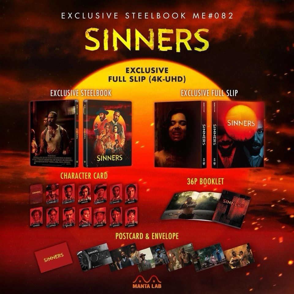 Sinners 4K Full Slip SteelBook UHD Blu-ray [2025] MANTA LAB Exclusive