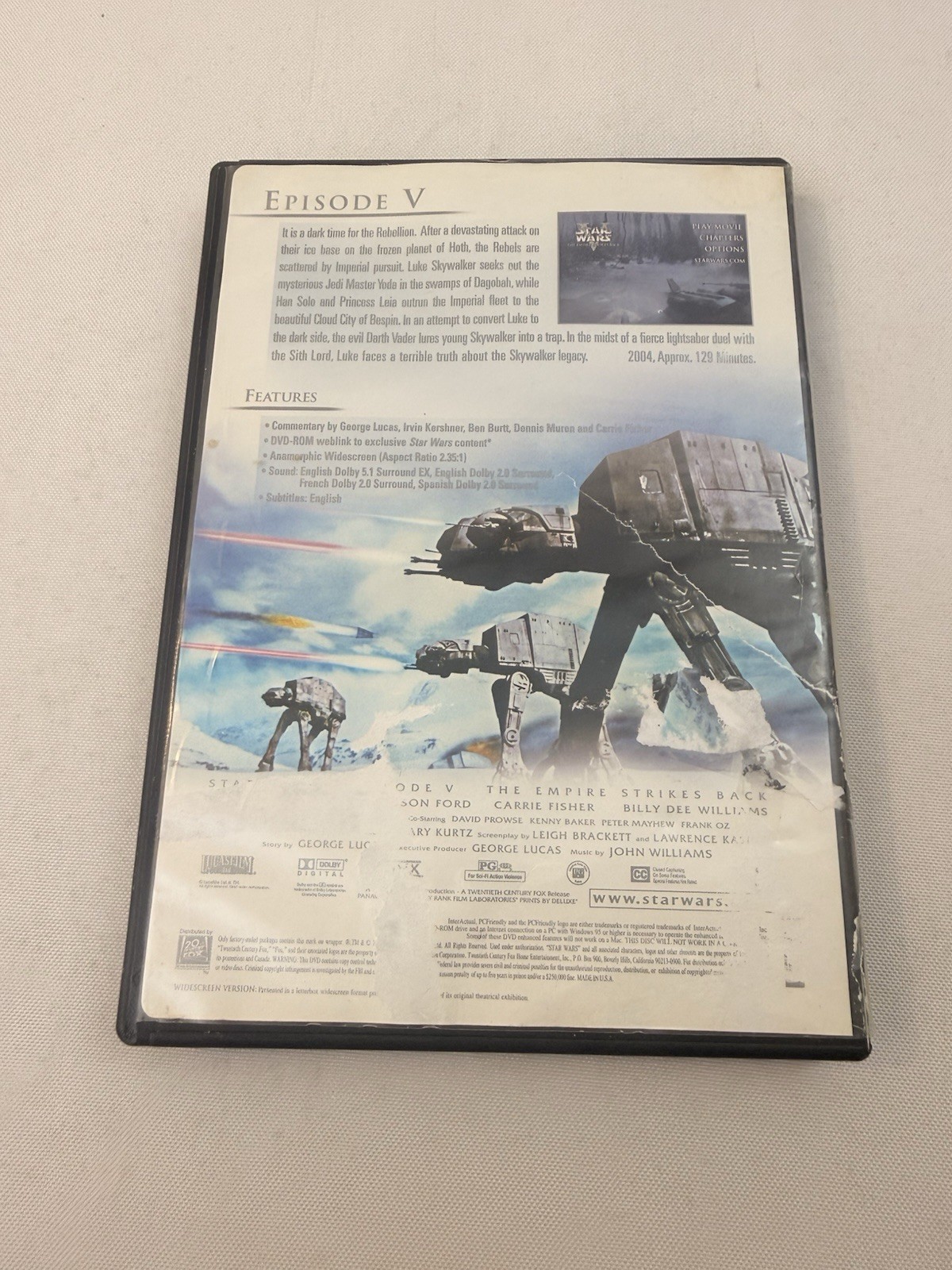 Star Wars The Empire Strikes Back DVD Widescreen Digitally Mastered Fast Ship