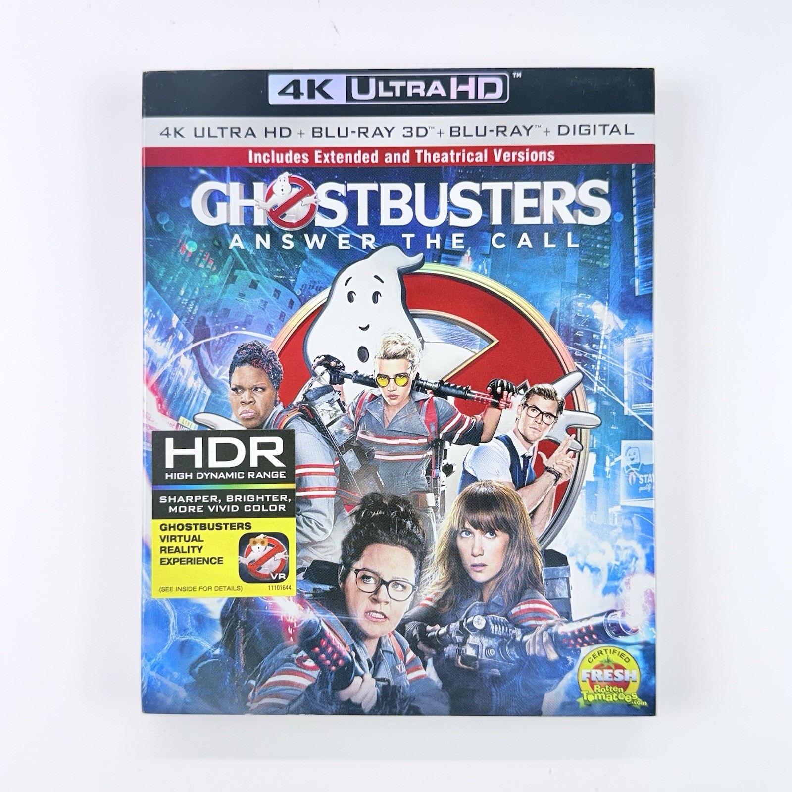 Ghostbusters, Answer the Call 4K Ultra HD Bluray/3D Bluray/Bluray w/ Slipcover.