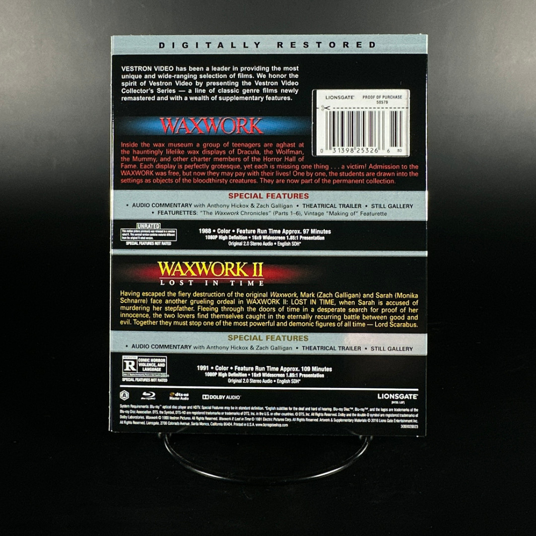 Waxwork & Waxwork II 2: Collector’s Series (Blu-ray + Slipcover) *NEW/SEALED*