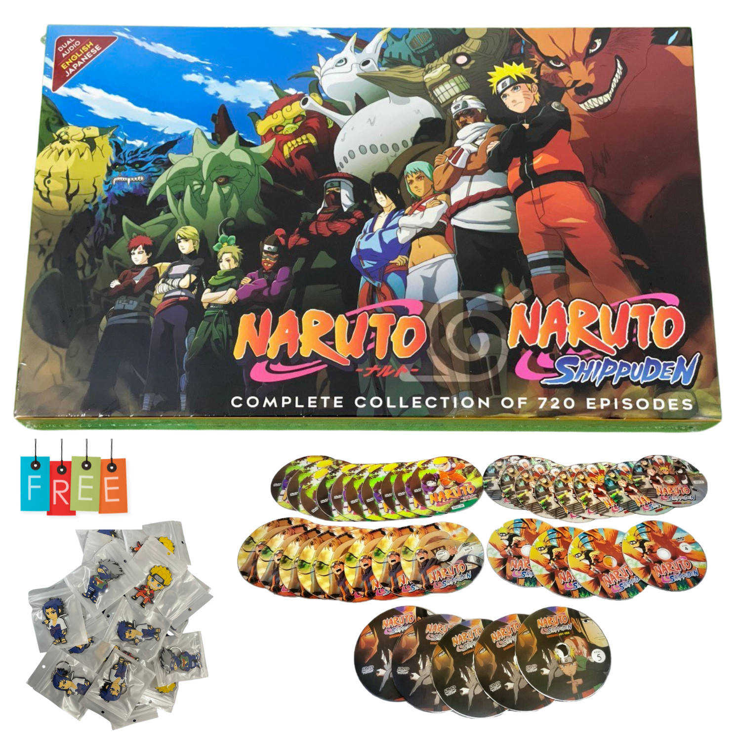 ENGLISH DUBBED DVD Naruto Shippuden Complete Vol 1-720 End Bonus 11 Movies