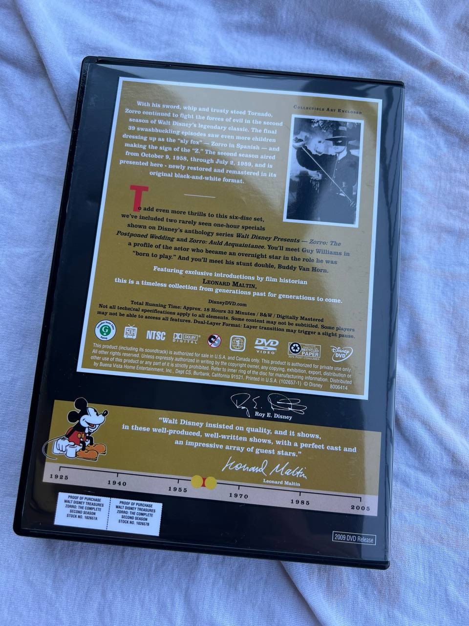 Walt Disney Treasures: Zorro The Complete Second Season DVD