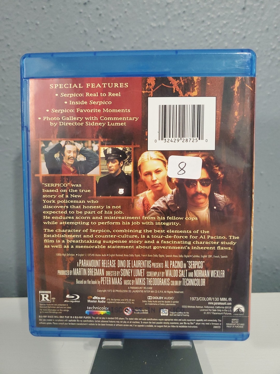 Serpico (Blu-ray, 1973, Color, Widescreen) Al Pacino Used VG
