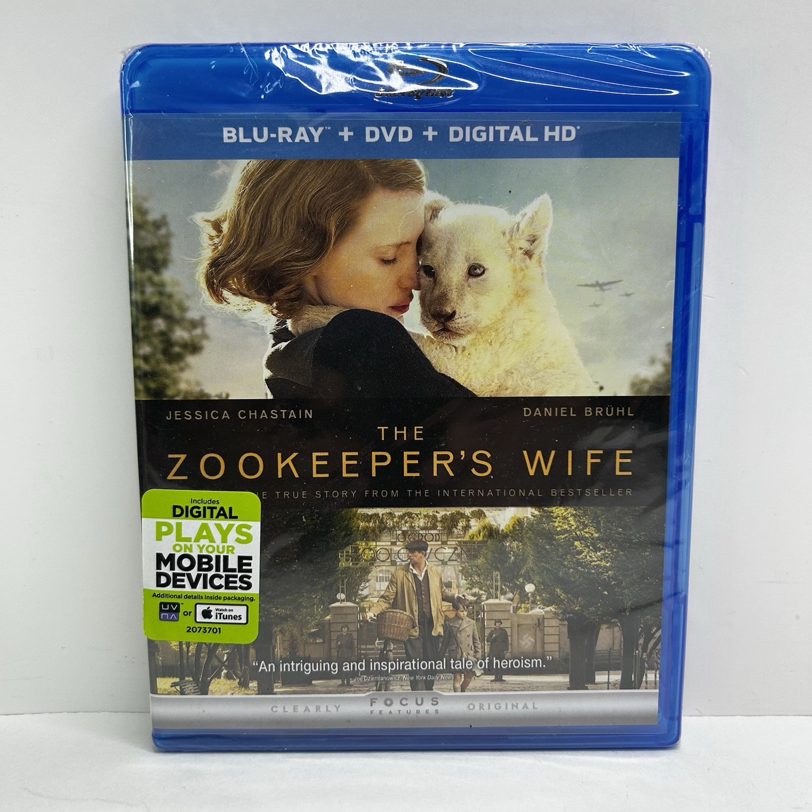 The Zookeeper’s Wife Blu-ray 2017 Jessica Chastain Daniel Brühl Niki Caro – NEW