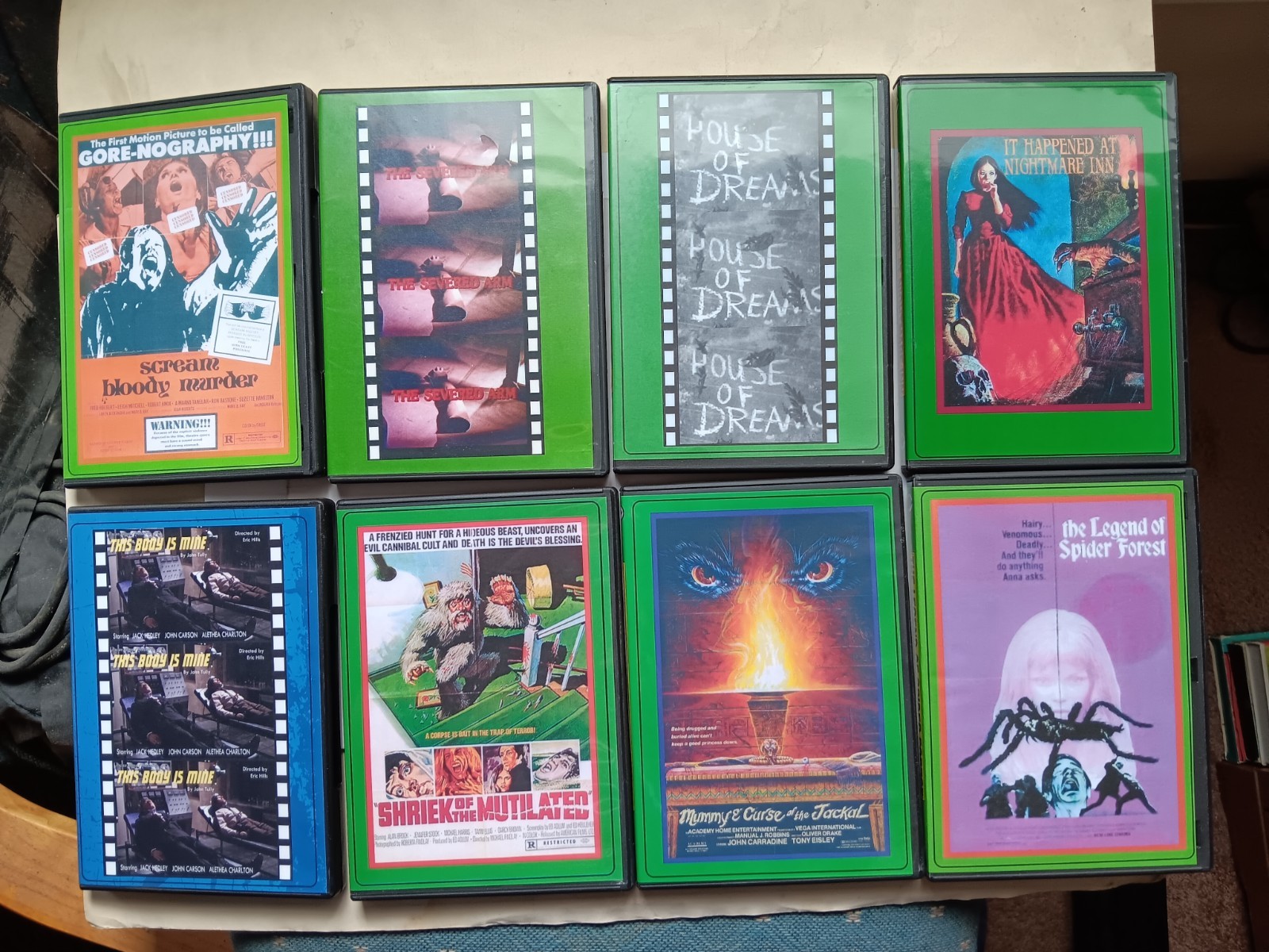SINISTER CINEMA Lot: Scream Bloody Murder, House Of Dreams, The Severed Arm, etc