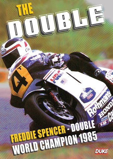 THE DOUBLE: FREDDIE SPENCER NTSC DVD. 250, 500 CHAMPION 1985. 52 MIN. DUKE 1952N