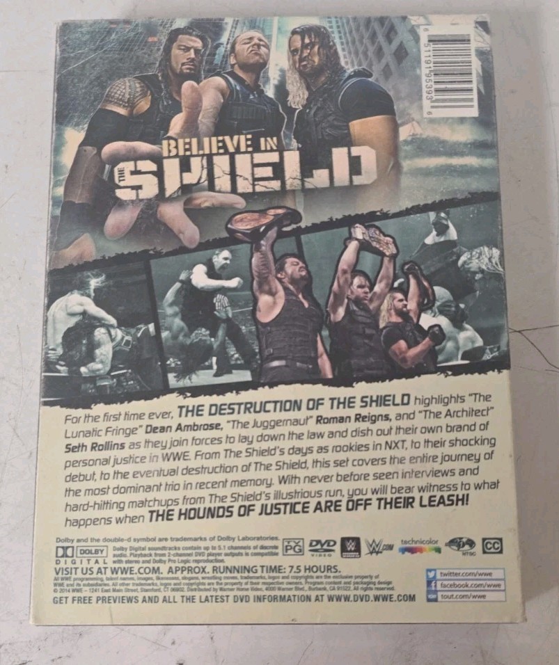 WWE Destruction of the Shield 3 Disk DVD Set Wrestling