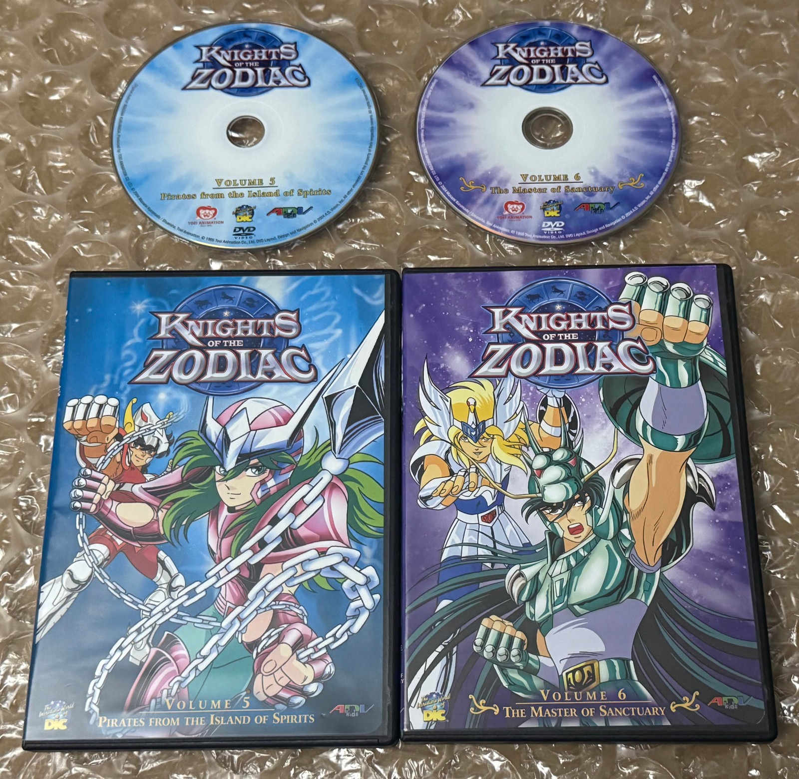 Knights of the Zodiac volume 5 & 6 DVDs US Region 1 Cartoon Network Version