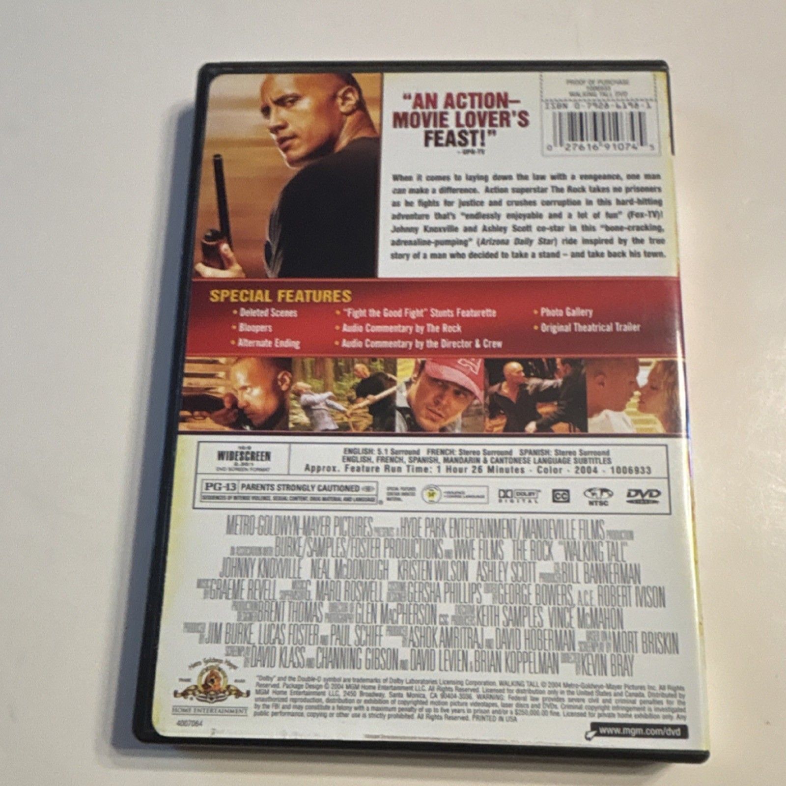 MGM Home Entertainment Walking Tall DVD Widescreen Region 1 PG-13 Action